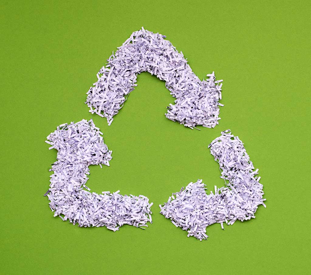 Shredding Recycle Symbol